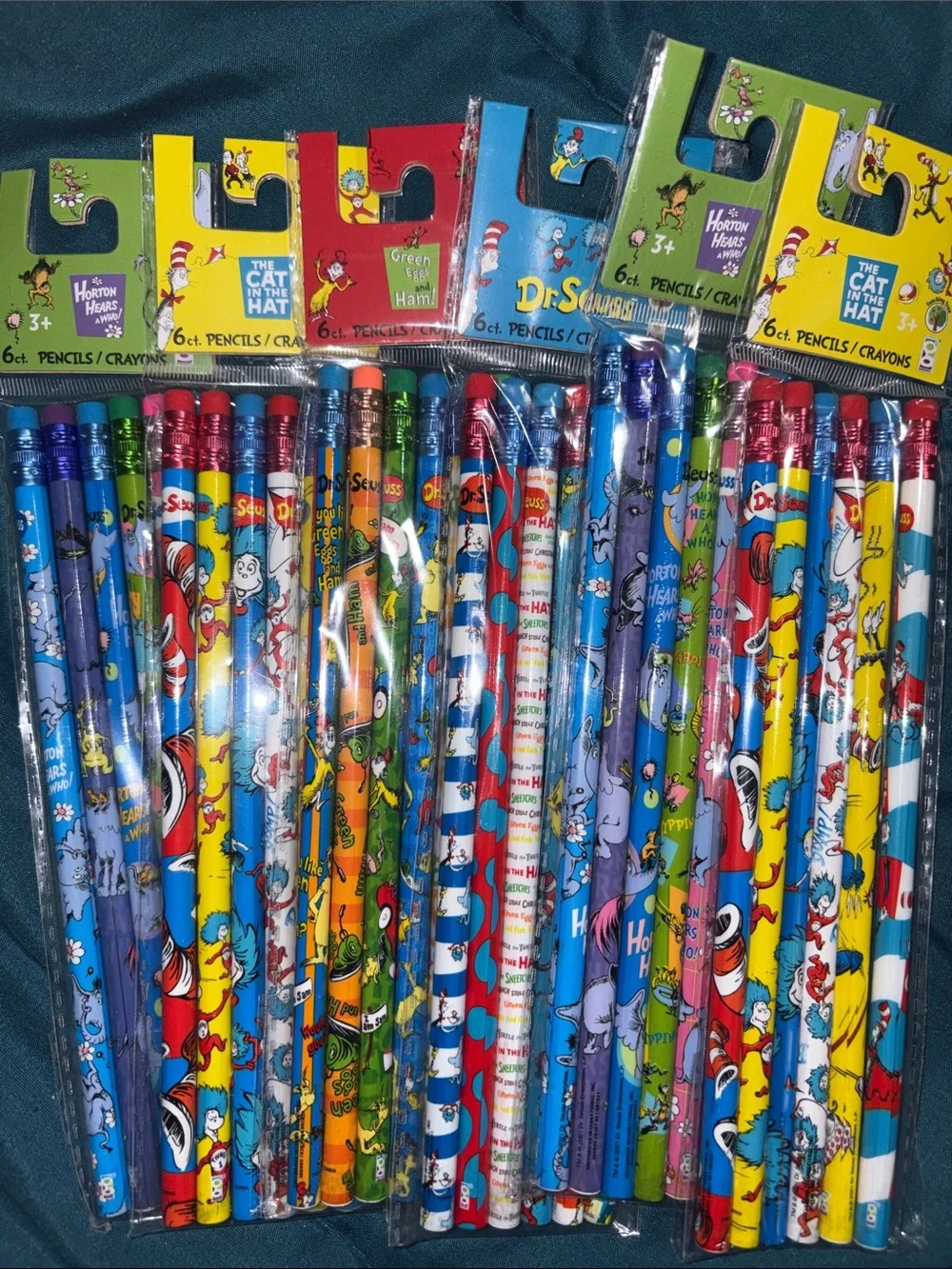 Dr. Seuss Party Favor / School supplies 8+ lbs colors, sharpeners, stickers, etc